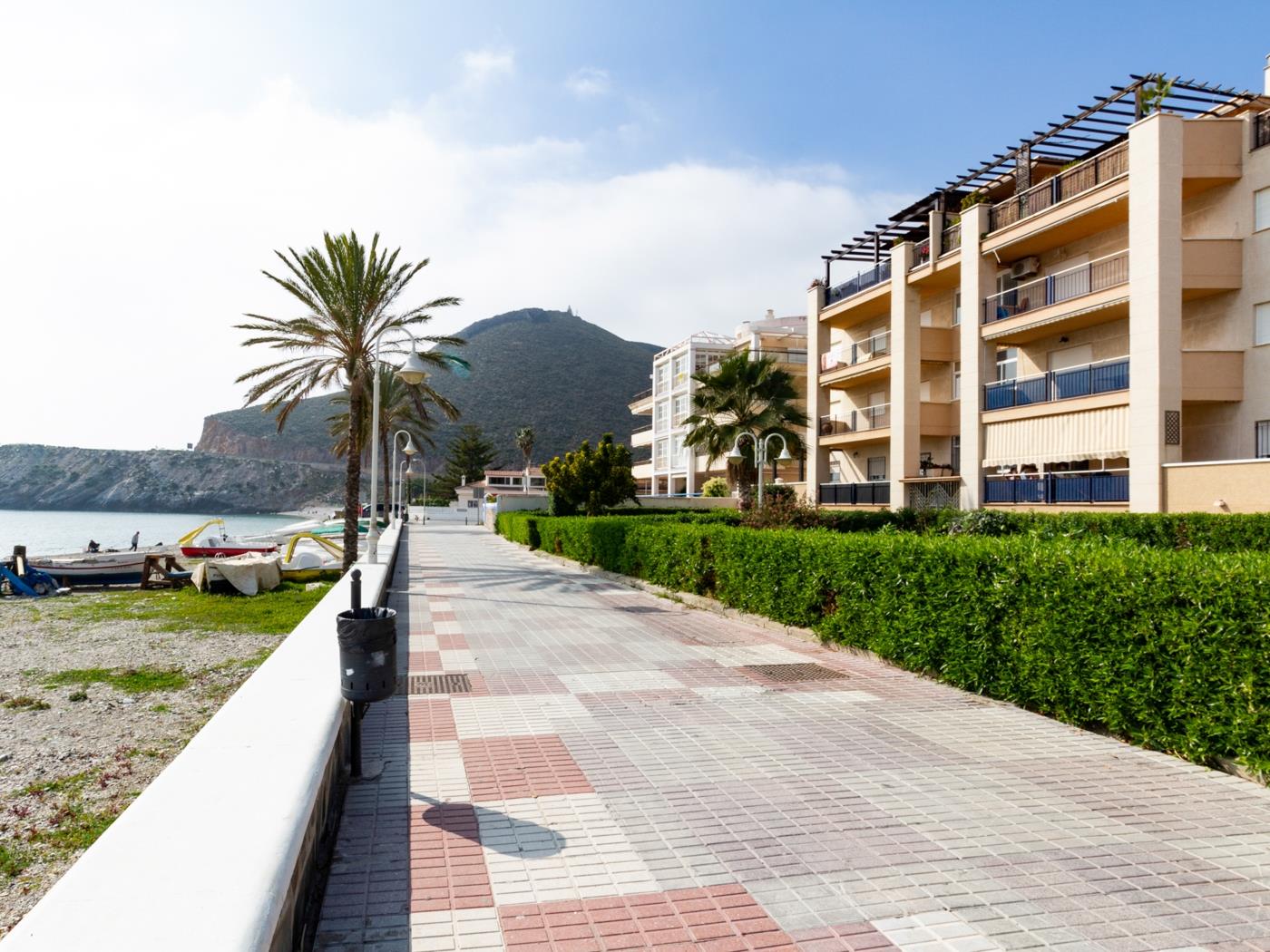 Apto Castell Beach. Apartment mit einer geräumigen Terrasse am Meer. in Castell de Ferro